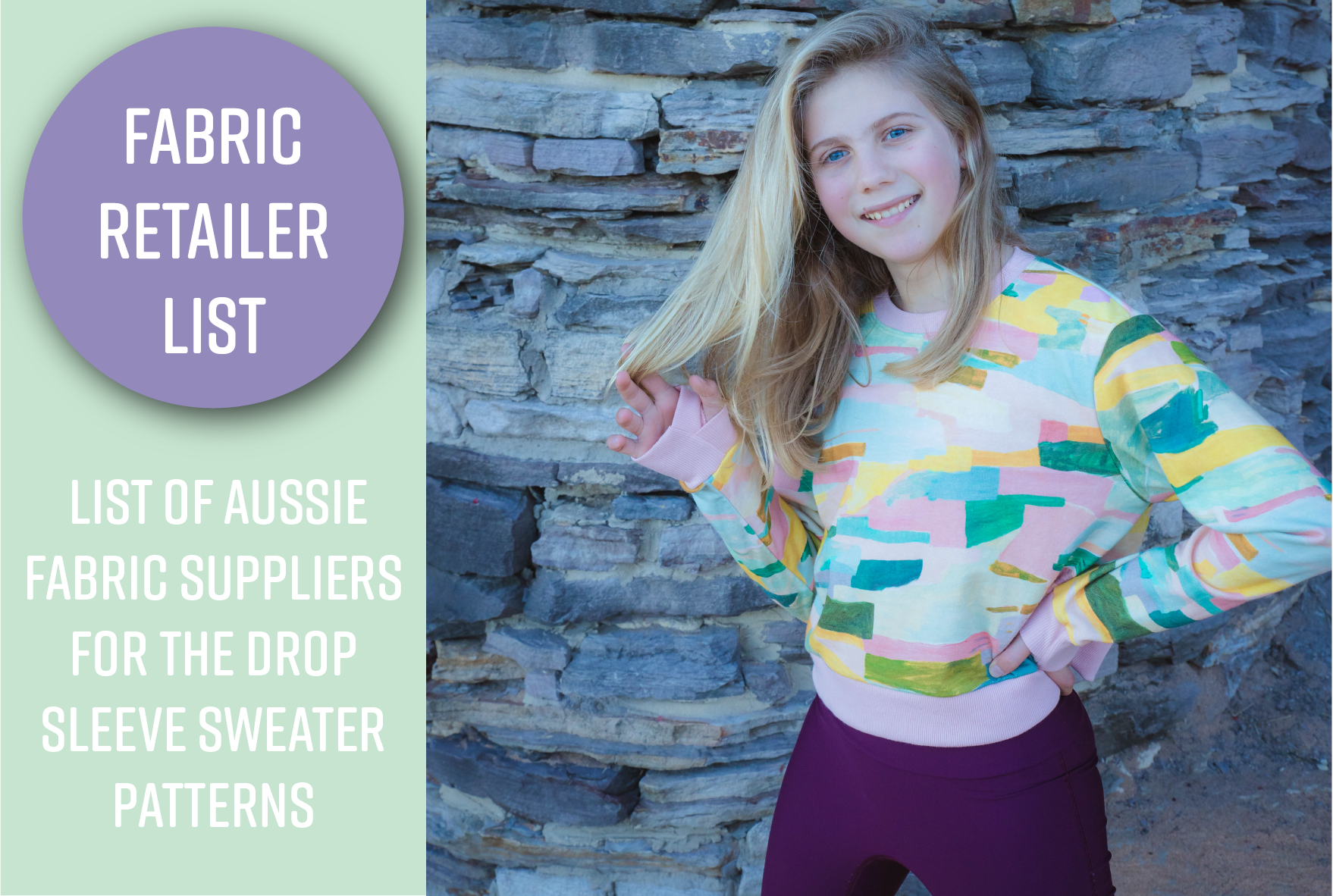 WHERE TO BUY ~ Fabric suppliers in AUS for the Drop Sleeve Sweater patterns