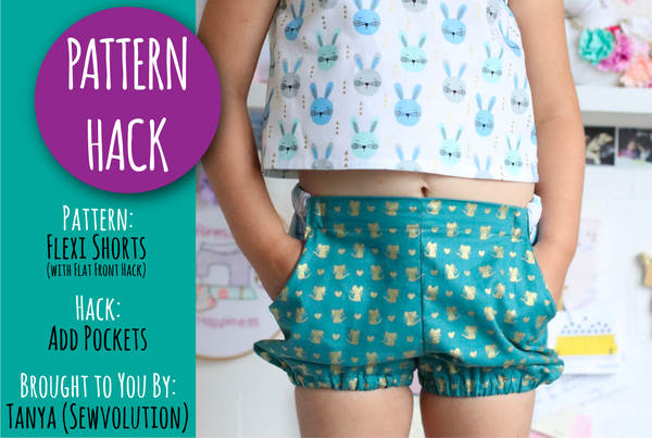 PATTERN HACK - Adding Pockets to the Flexi Shorts
