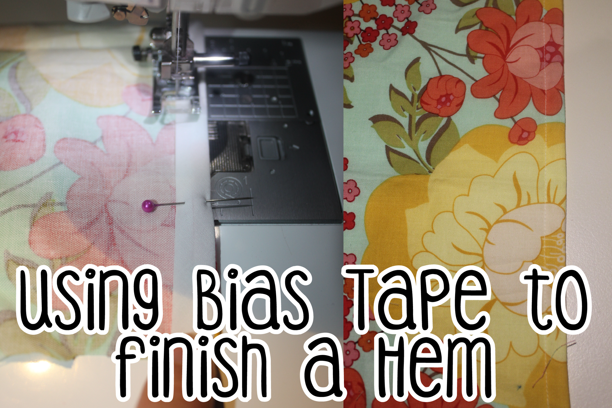 Using bias tape to finish an edge