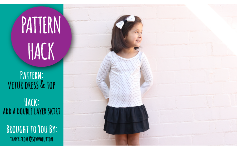 PATTERN HACK - Adding a double layer skirt to the vetur dress