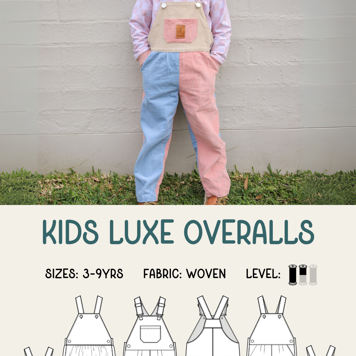 Overalls Pattern Kids Luxe Overalls Sewing Pattern – Tadah Patterns + Sewing
