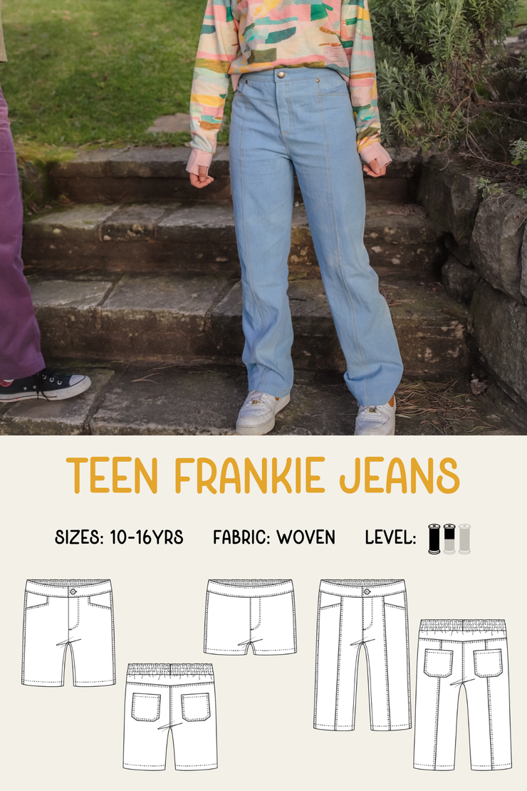 Teen Frankie Jeans Sewing Pattern – Tadah Patterns + Sewing