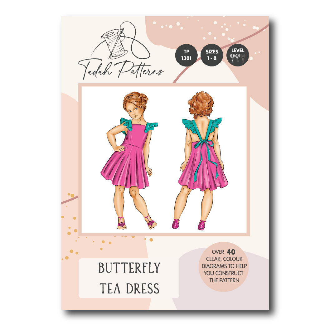 Butterfly Tea Dress Sewing Pattern Tadah Patterns Sewing