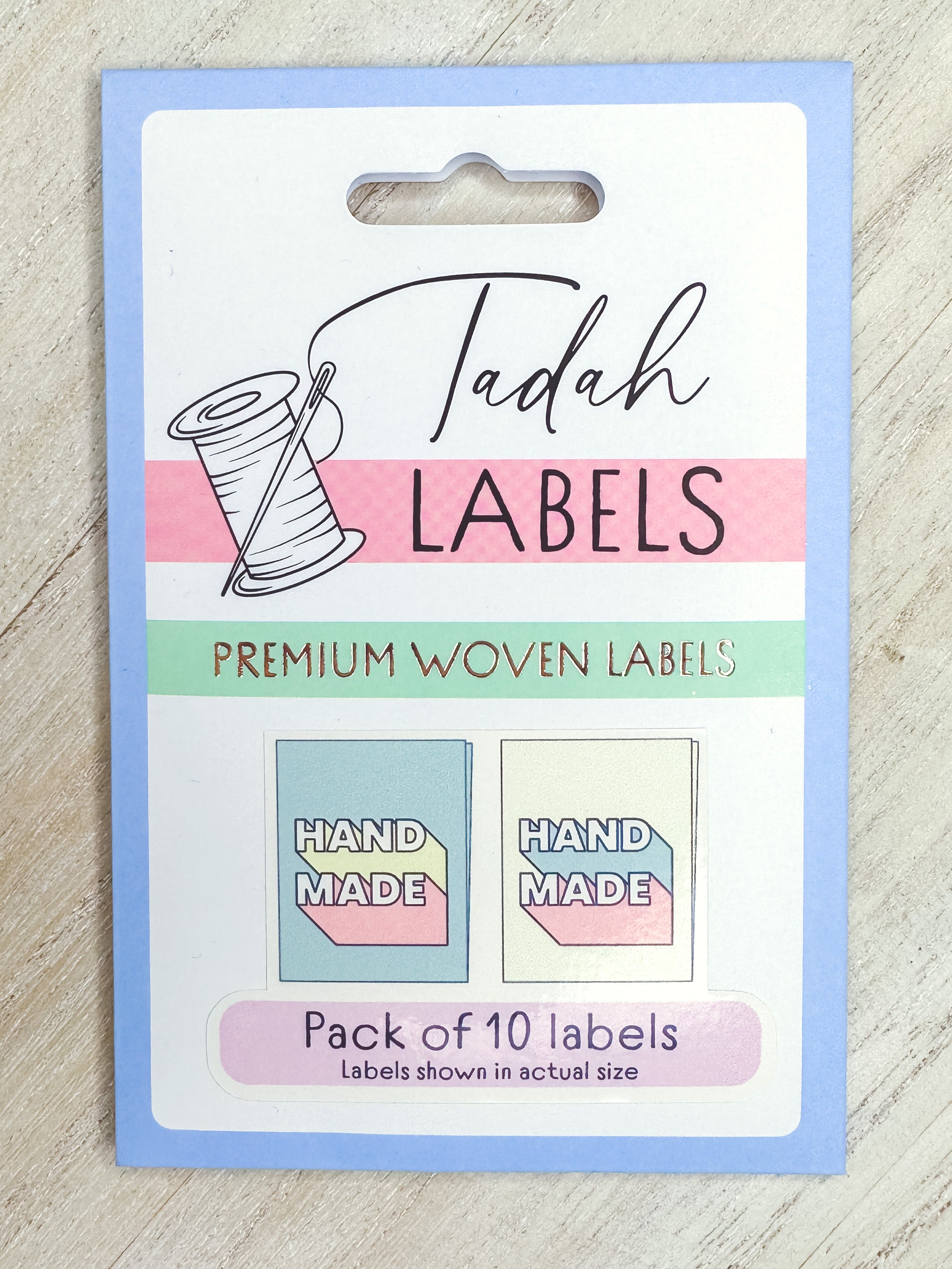 Block Label Work Handmade Block Text ~ 10 pack ~ Premium Woven Labels - Tadah Patterns ...