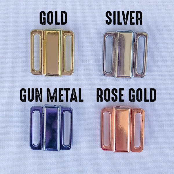 Metal swimwear clasps Pack of 6 Choose your colour Tadah Patterns